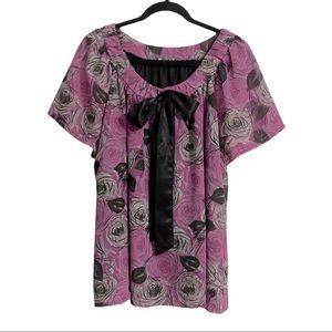 Apt 9 Floral Peasant Blouse